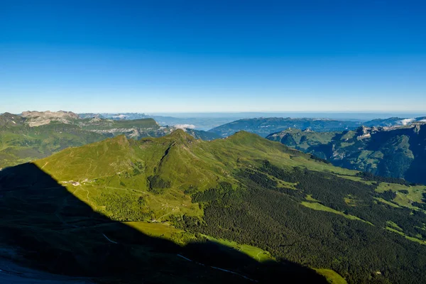 Blick Von Der Eiger Nordwand Grindelwald Den Berner Alpen Der — Stockfoto