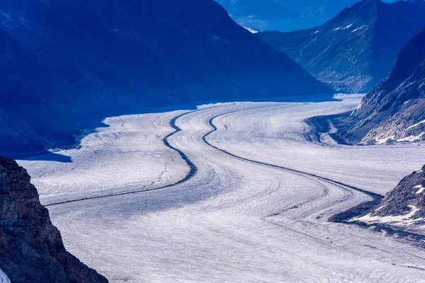 Краєвид Aletsch Льодовик Альпах Швейцарії Європа — стокове фото