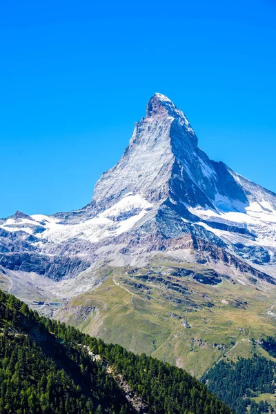 Γραφική Θέα Στο Βουνό Μάττερχορν Ζερμάτ Ελβετία — Φωτογραφία Αρχείου