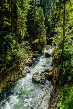 Breitachklamm - Gorge Nehri Güney Almanya ile.