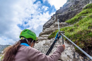 Dağ, Alpler'de, Europe tırmanma uzun yürüyüşe çıkan kimse