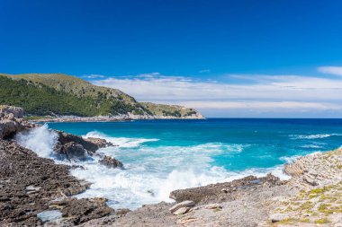 Cala Agulla beach Mallorca, İspanya.