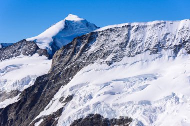 Aletsch Buzulu - buz manzara İsviçre Alpleri, Europe 