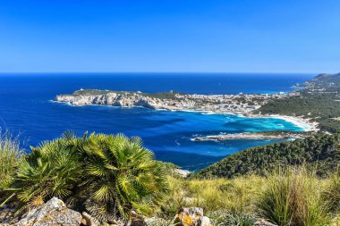Cala Agulla kıyıları Mallorca, İspanya 'da Cala Ratjada
