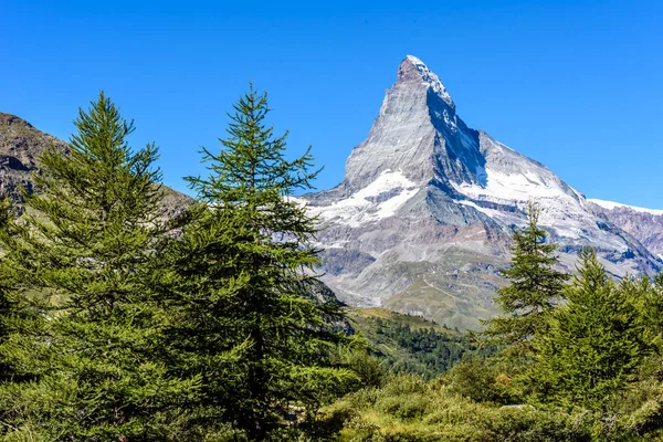 Malebný Pohled Matterhorn Zermatt Švýcarsko — Stock fotografie