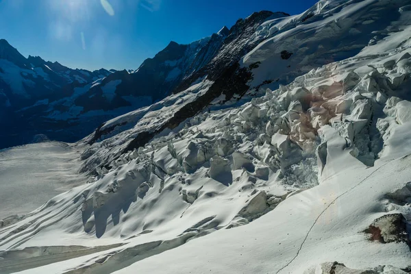 Widok Szczytu Eiger Północnej Ścianie Grindelwald Alpy Berneńskie Szwajcarii — Zdjęcie stockowe