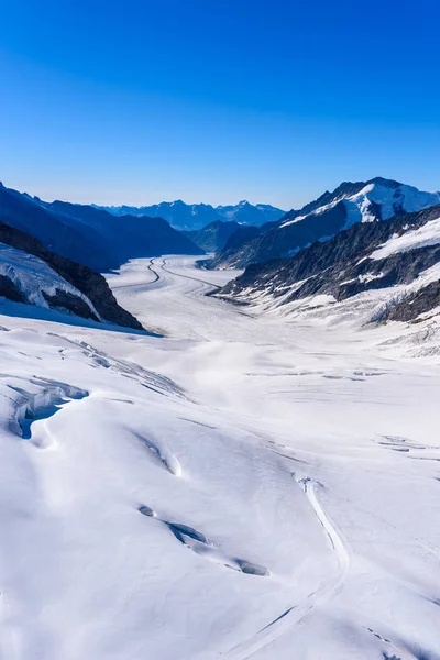 Landschaft Des Aletschgletschers Den Alpen Der Schweiz Europa — Stockfoto