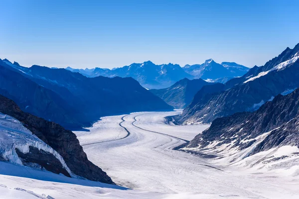 Landschap Van Aletschgletsjer Alpen Van Zwitserland Europa — Stockfoto