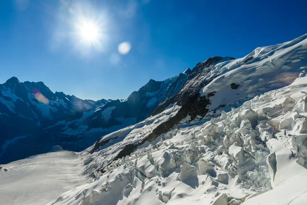 Widok Szczytu Eiger Północnej Ścianie Grindelwald Alpy Berneńskie Szwajcarii — Zdjęcie stockowe