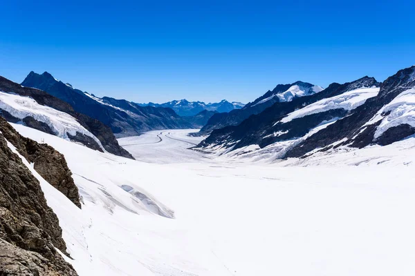 Paisaje Del Glaciar Aletsch Los Alpes Suiza Europa — Foto de Stock