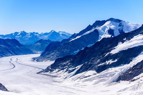 Landschap Van Aletschgletsjer Alpen Van Zwitserland Europa — Stockfoto