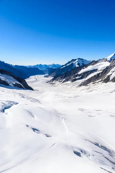 Landschaft Des Aletschgletschers Den Alpen Der Schweiz Europa — Stockfoto