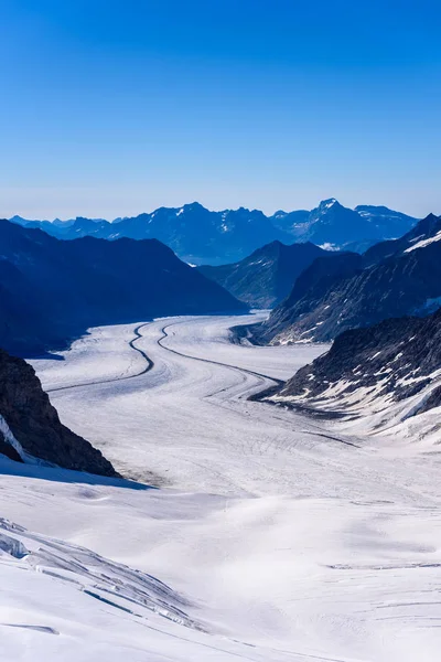 Sviçre Alpleri Europe Aletsch Buzulu Peyzaj — Stok fotoğraf
