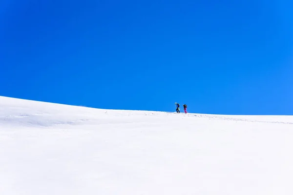 Eisklettern Auf Dem Gletscher Den Bergen Der Schweiz Aletschgletscher — Stockfoto