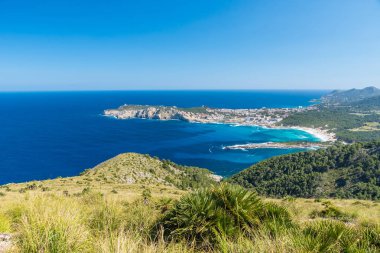 Cala Agulla kıyıları Mallorca, İspanya 'da Cala Ratjada