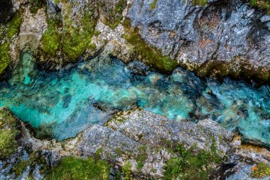 Leutaschklamm - Almanya Alpleri'nde Nehri ile vahşi gorge
