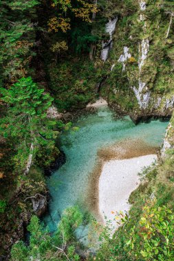 Leutaschklamm - Almanya Alpleri'nde Nehri ile vahşi gorge