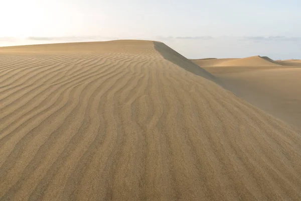Deserto Com Dunas Areia Gran Canaria Espanha — Fotografia de Stock