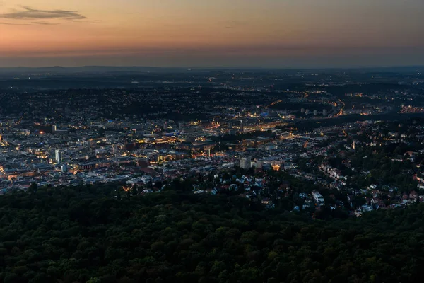 Stuttgart City Night Summer Travel Destinations Germany — Stock Photo, Image