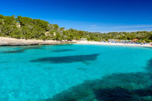 Linda Praia Cala Amarador Mondrago Parque Natural Maiorca Espanha Ilhas — Fotografia de Stock