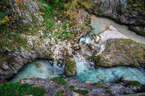 Leutaschklamm Almanya Alpleri Nde Nehri Ile Vahşi Gorge — Stok fotoğraf