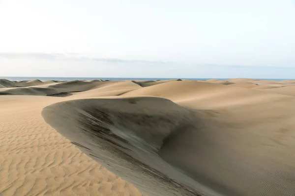 Wüste Mit Sanddünen Auf Gran Canaria Spanien — Stockfoto