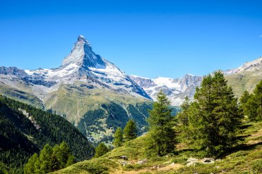 Matterhorn - güzel manzara, Zermatt, İsviçre