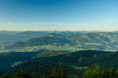 Gruttenhuette görünümünden, Wilder Kaiser dağlar, gidiş, Tyrol, Avusturya - Avrupa Alpleri Hiking üzerinde bir alpine hut