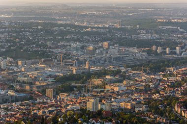 Almanya - güzel tarihi şehir merkezi Stuttgart şehir