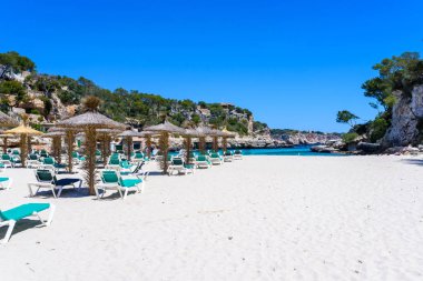 Cala Llombards - güzel plaj Bay Mallorca, İspanya