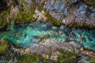 Leutaschklamm - Almanya Alpleri'nde Nehri ile vahşi gorge