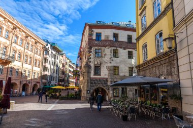 Innsbruck, Avusturya şehir merkezinde güzel manzara