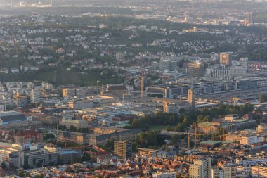 Almanya - güzel tarihi şehir merkezi Stuttgart şehir