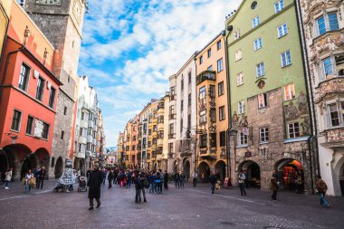 Innsbruck, Avusturya şehir merkezinde güzel manzara