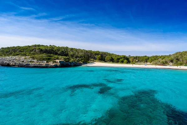 Linda Praia Cala Amarador Mondrago Parque Natural Maiorca Espanha Ilhas — Fotografia de Stock