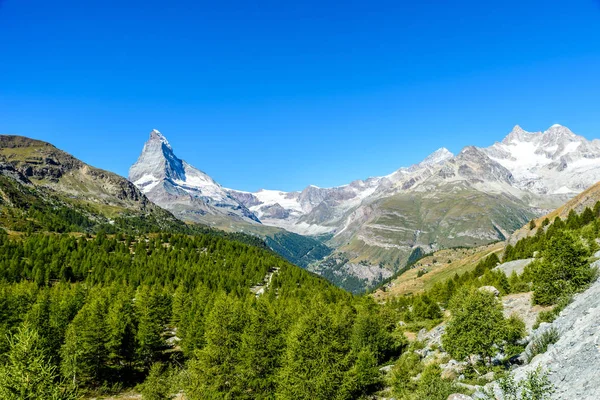 Matterhorn Piękny Krajobraz Zermatt Szwajcaria — Zdjęcie stockowe