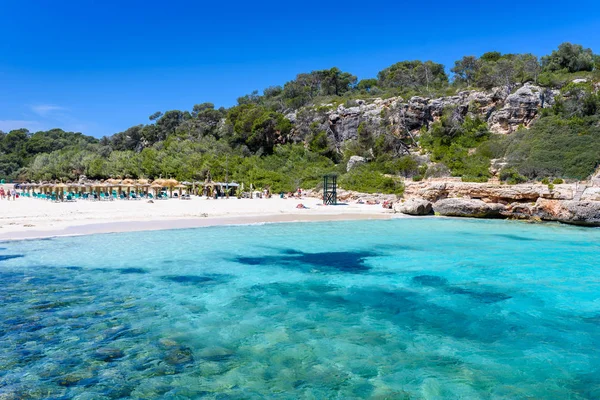 Cala Llombards Gyönyörű Tengerpart Öböl Mallorca Spanyolország — Stock Fotó