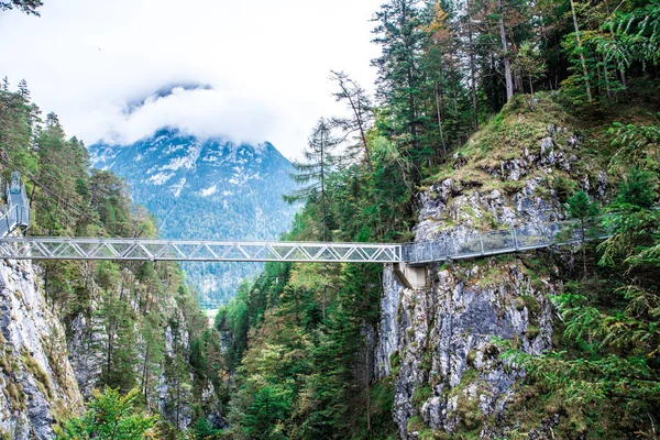 Leutaschklamm Desfiladero Salvaje Con Río Los Alpes Alemania —  Fotos de Stock