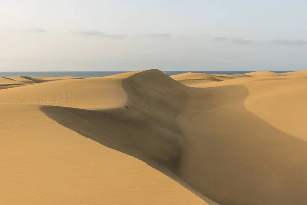 Wüste Mit Sanddünen Auf Gran Canaria Spanien — Stockfoto