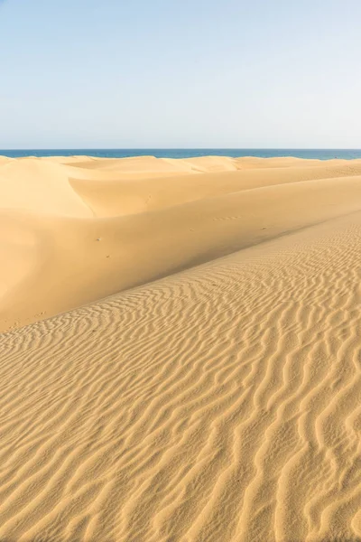 Wüste Mit Sanddünen Auf Gran Canaria Spanien — Stockfoto