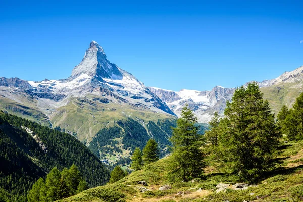 Matterhorn Krásná Krajina Zermatt Švýcarsko — Stock fotografie