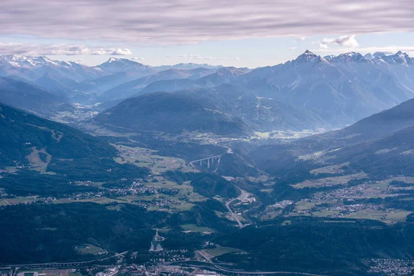 Blick Von Der Hafelekarspitze Bei Innsbruck Auf Den Brenner Pass — Stockfoto