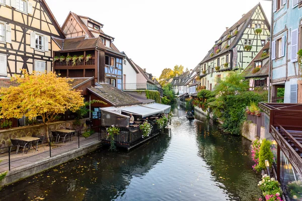 Beautiful View Historic Town Colmar Also Known Little Venice Boat — Stock Photo, Image