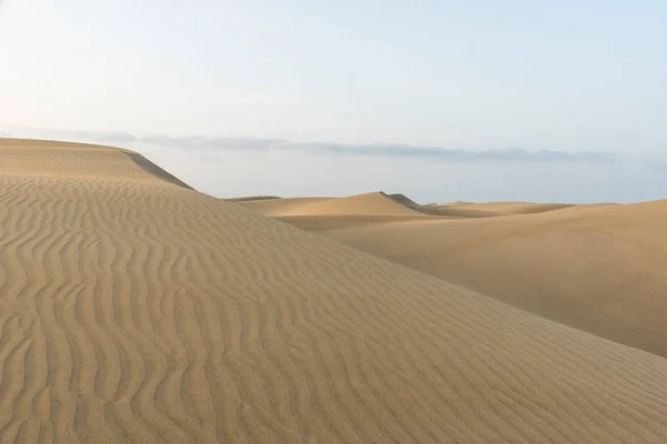 Wüste Mit Sanddünen Auf Gran Canaria Spanien — Stockfoto