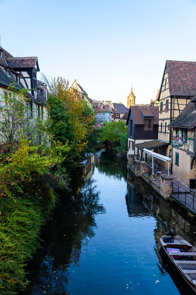 Beautiful View Historic Town Colmar Also Known Little Venice Boat — Stock Photo, Image