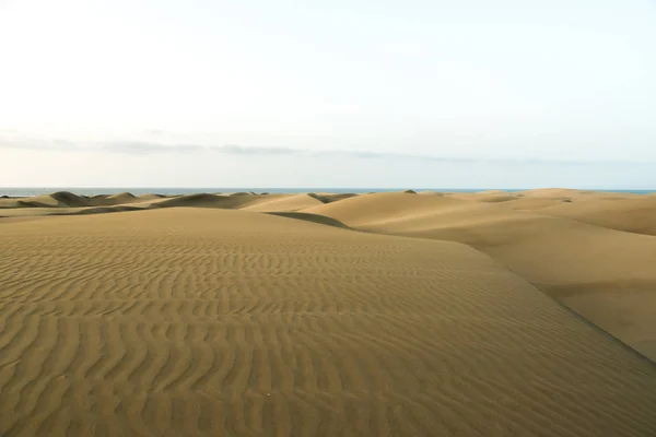 Wüste Mit Sanddünen Auf Gran Canaria Spanien — Stockfoto