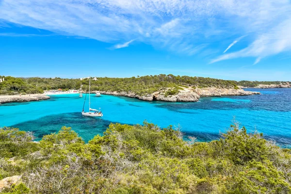 Baai Van Cala Mondrago Strand Kust Van Mallorca — Stockfoto