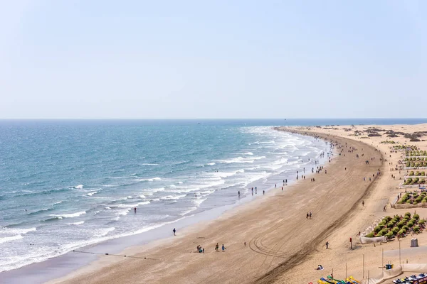 Pláž Playa Del Ingles Gran Canaria Španělsko — Stock fotografie