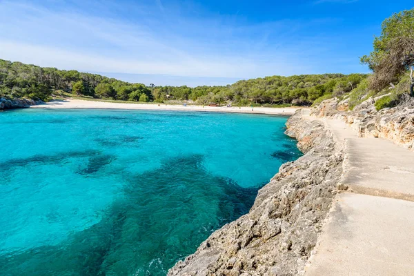 Όμορφη Παραλία Του Cala Amarador Στο Mondrago Φυσικό Πάρκο Στις — Φωτογραφία Αρχείου