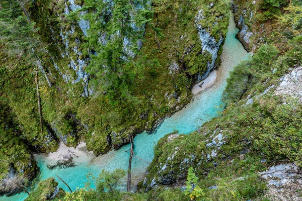 Leutaschklamm Wild Gorge River Alps Germany — Stock Photo, Image